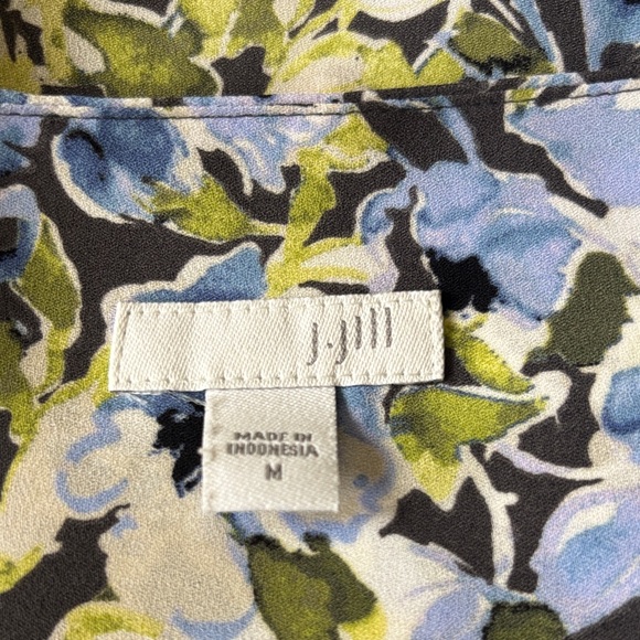 J.Jill Blue Floral Sleeveless Dress Size M - Picture 4 of 6